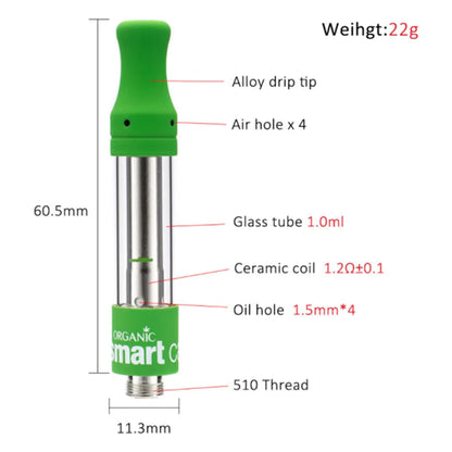 Rove - Green Smart Keramik Spule Kartusche - 510 Gewinde - Grün