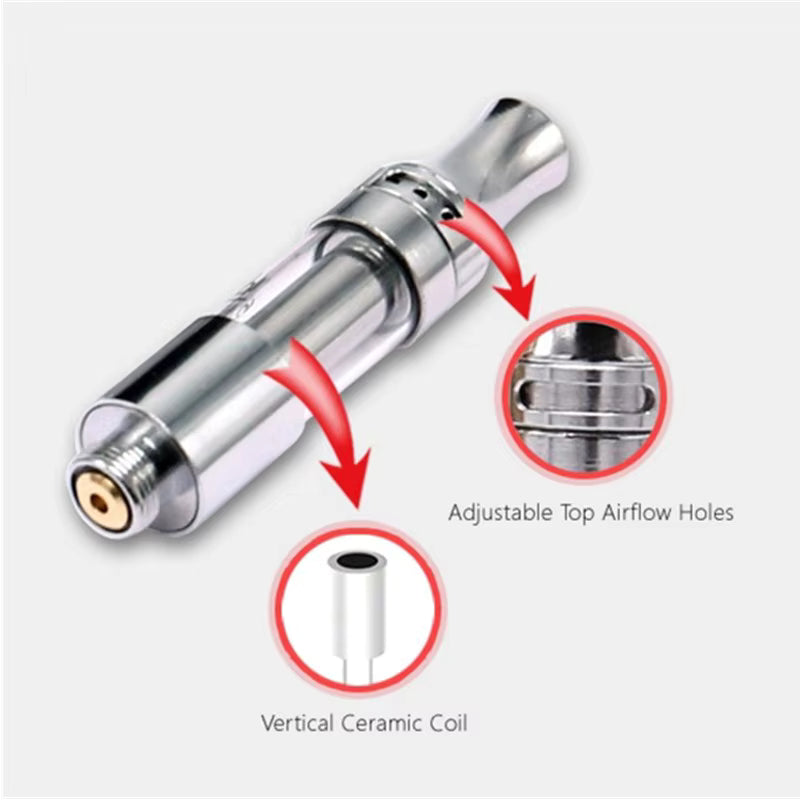 V9 - Vape Carts Patronen Zerstäuber Kartusche - 510 Gewinde - Metall