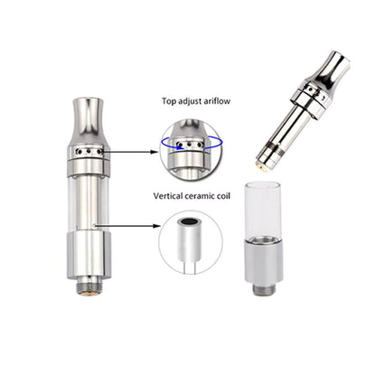 V9 - Vape Carts Patronen Zerstäuber Kartusche - 510 Gewinde - Metall